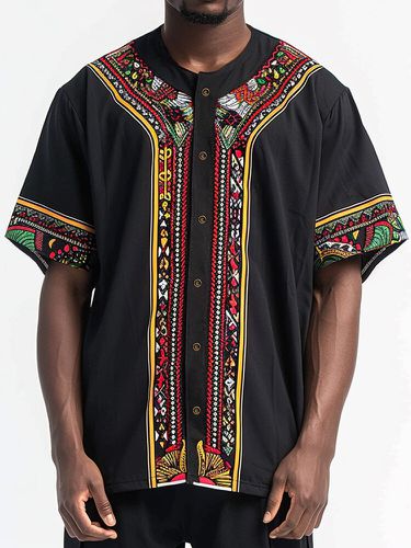 Chemises décontractées à manches courtes et amples à motif ethniques - Newchic - Modalova