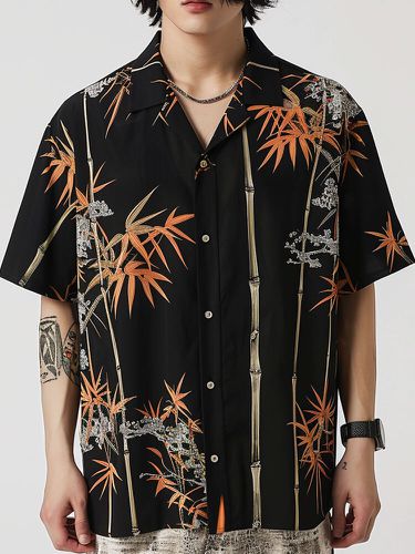 Chemises décontractées à manches courtess à imprimé bambou - Newchic - Modalova