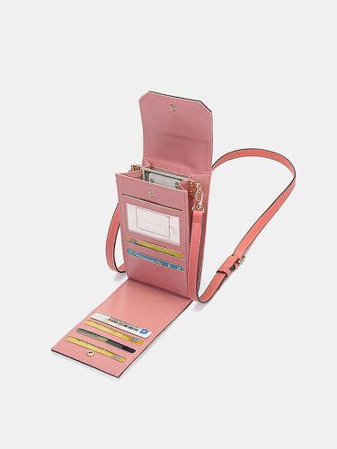 Women Solid Flap Card Bag Phone Bag Crossbody Bag - Brenice - Modalova