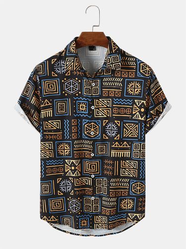 Chemises à manches courtes à motif d'icône rétro ethniques - ChArmkpR - Modalova