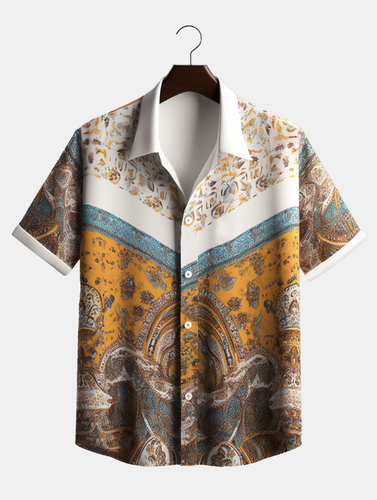 Chemises à manches courtes à imprimé totem ethniques - Newchic - Modalova