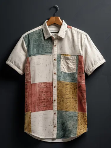 Chemises à manches courtes boutonnées à imprimé vintages - ChArmkpR - Modalova