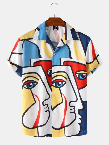 S Colorful Chemises à manches courtes imprimées visage abstrait Revere Street - ChArmkpR - Modalova