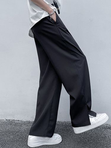 Pantalon large fendu de couleur unies - INCERUN - Modalova