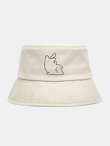 Unisex Cotton Cloth Lovely Cat Pattern Casual Ourdoor Sunshade Foldable Flat Caps Bucket Hats - Collrown - Modalova