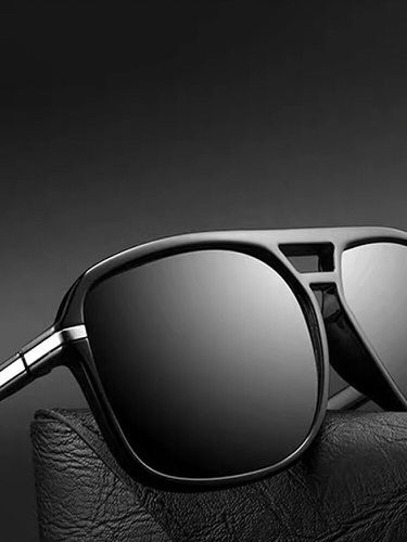Fashion Men's Sunglasses Retro Large Frame Polarized Sunglasses - Newchic - Modalova