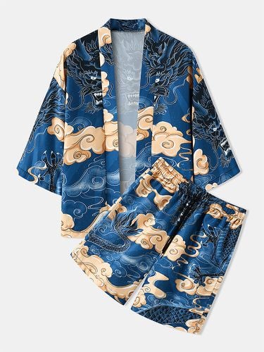 Kimono japonais imprimé dragon deux pièces tenues - ChArmkpR - Modalova