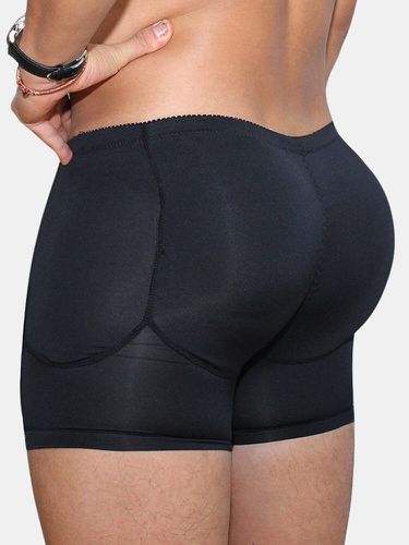 Men Breathable Butt Lifting Underwear BodyBuilding Compression Boxer Detachable Pads Padded Underwear - Newchic - Modalova