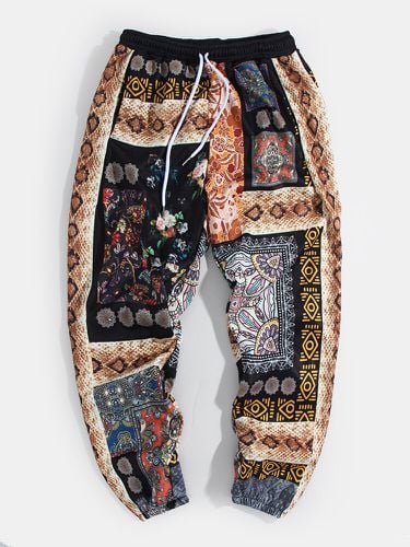 Pantalon de jogging décontracté à taille moyenne avec cordon de serrage - Newchic - Modalova