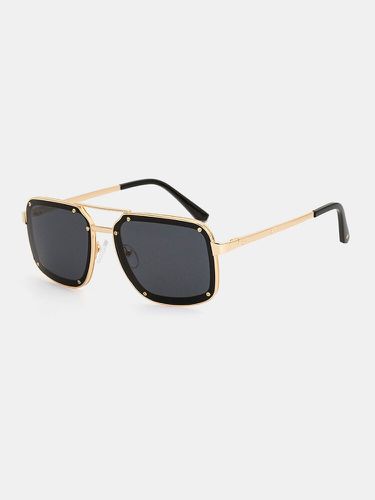 Men Retro Fashion Squae Frame UV Protection Summer Outdoor Sunglasses - Newchic - Modalova