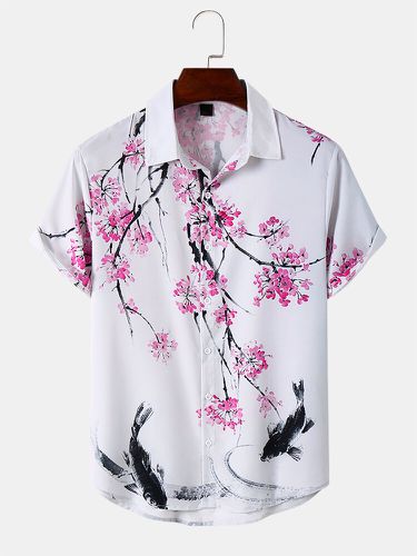Chemises assorties à manches courtess à imprimé floral et poisson - ChArmkpR - Modalova