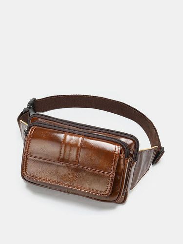 Men Genuine Leather Retro Crossbody Bag Chest Bag Sling Bag - Newchic - Modalova