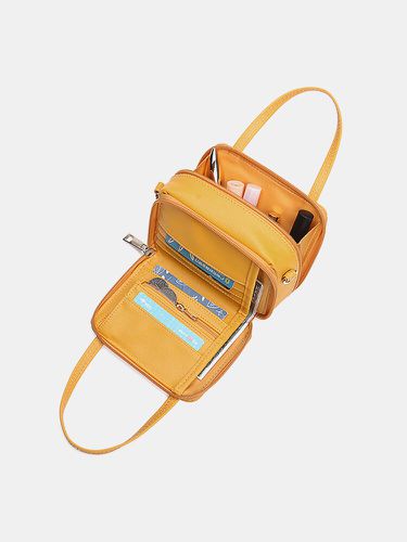Women Square Card Holder Phone Bag Multi-layer Crossbody Bag - Brenice - Modalova