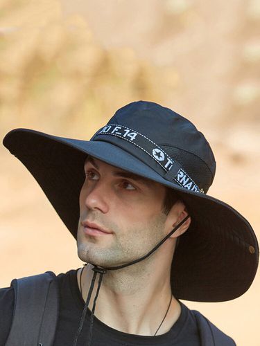 Chapeau seau chapeau de pêche en plein air escalade maille respirant pare-soleil casquette surdimensionné bor - Newchic - Modalova