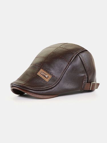 COLLROWN Chapeau de béret en cuirs Bérets décontractés Casquettes plates chaudes - Newchic - Modalova
