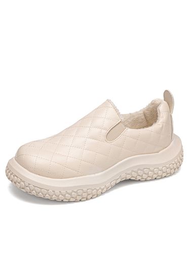 S Casual Soft Confortable Doublure Chaude Pain Coton Chaussures Élastique Slip-On Plate-Forme Baskets - Newchic - Modalova