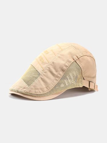 Chapeau de soleil de loisirs à la mode British Sunscreen Mesh Hat Casquettes de béret respirantes Casquettes plates - Newchic - Modalova