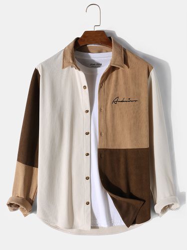 Chemises à manches longues en velours côtelé avec lettres brodéess - ChArmkpR - Modalova