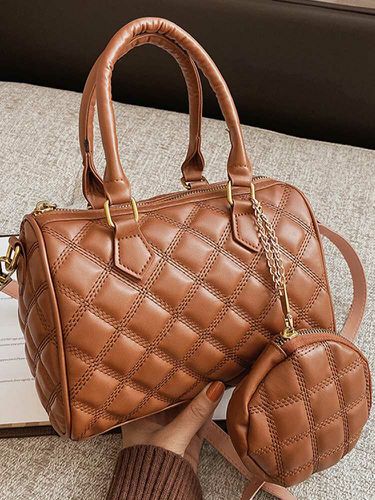 Women PU Leather Summer Bags Quilted Bag Shoulder Bag Handbag Crossbody Bag Satchel Bag - Newchic - Modalova