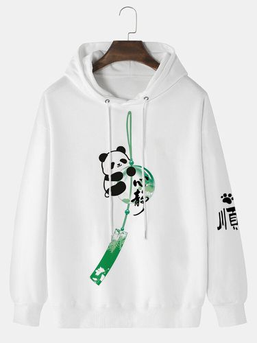 Sweat à capuche ample avec cordon de serrage, style chinois, imprimé, hiver, Panda - ChArmkpR - Modalova