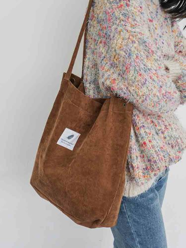 Women Corduroy Large Capacity Handbag Shoulder Bag Tote - Newchic - Modalova