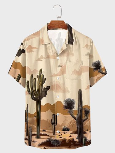 Chemises à manches courtess, imprimé paysage du désert et cactus - Newchic - Modalova