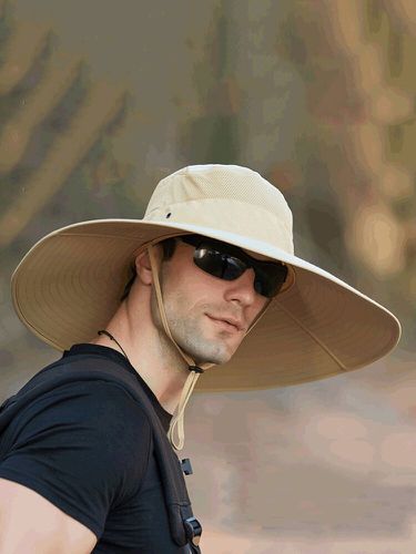 Augmenter le chapeau chapeau de pêcheur imperméable chapeau de soleil extérieur crème solaire chapeau d'alpin - Newchic - Modalova