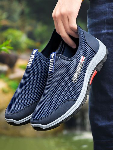 Men Mesh Breathable Slip Resistant Slip On Outdoor Casual Sneakers - Newchic - Modalova