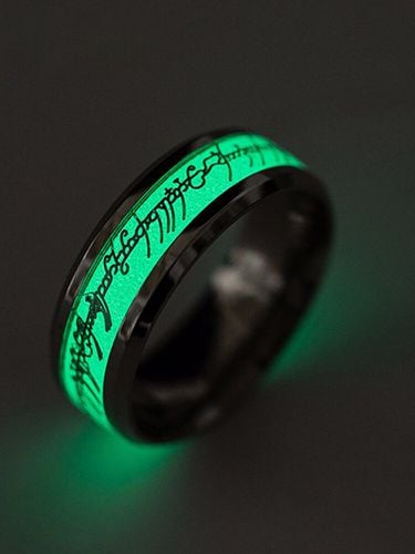 Bague à doigt lumineuse à la mode en argent motif or vert lumière main accessoires bijoux pour hommes - Newchic - Modalova