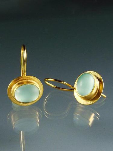 Boucles d'oreilles s incrustées de pierres précieuses vintage Boucles d'oreilles pendantes en pierre de lune synthé - Newchic - Modalova