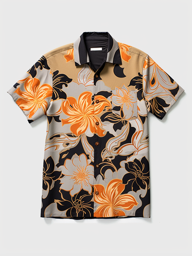 Chemises à manches courtes de vacances hawaïennes à imprimé florals - Newchic - Modalova