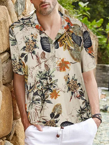 Chemises de plage à manches courtes à imprimé florals - INCERUN - Modalova
