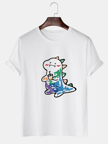 T-shirts 100% coton à manches courtes avec motif animal de dessin animés - ChArmkpR - Modalova