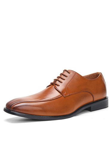 Chaussures derby britanniques vintages à lacets, chaussures habillées formelles à bout carré - Menico - Modalova