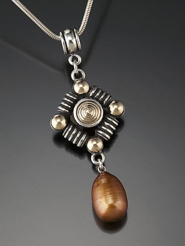 Vintage perle s collier bicolore creux losange pendentif boucles d'oreilles bijoux cadeau - Newchic - Modalova