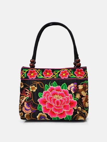 Women Ethnic Embroidered Floral Handbag Shoulder Bag - Socofy-1 - Modalova