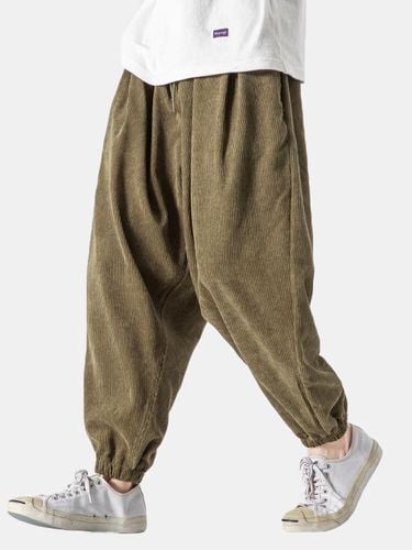 Pantalon de jogging décontracté en velours côtelé avec poche - Newchic - Modalova