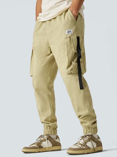 Pantalon cargo 100 % coton avec cordon de serrage - KOYYE - Modalova