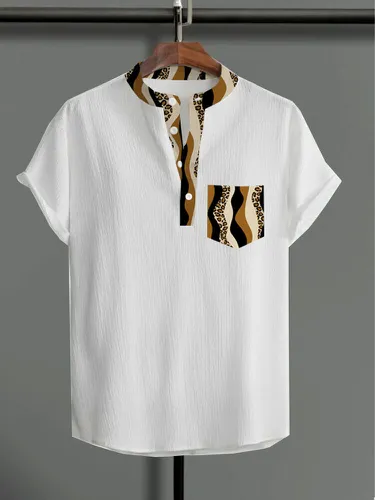 Chemises Henley à manches courtes et à imprimé léopards - ChArmkpR - Modalova