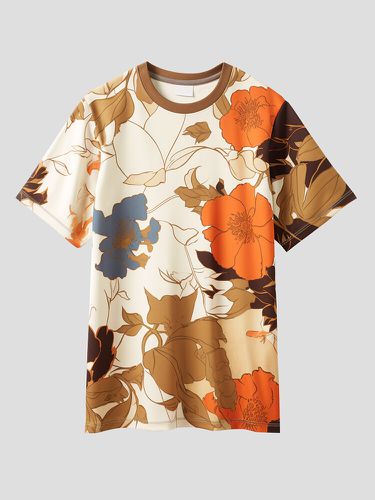 T-shirts à manches courtes de vacances hawaïennes à imprimé florals - Newchic - Modalova