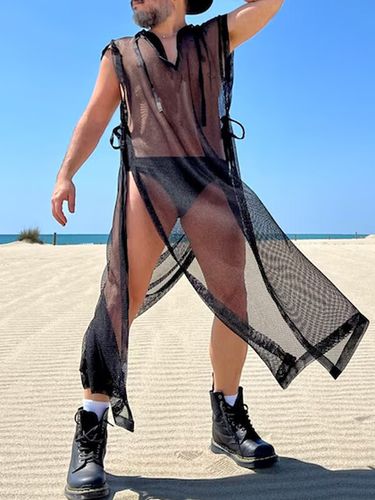 Robe sans manches en maille transparente à nouers - INCERUN - Modalova