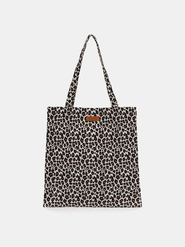 Women Large Capacity Leopard Pattern Print Handbag Shoulder Bag Tote - Newchic - Modalova