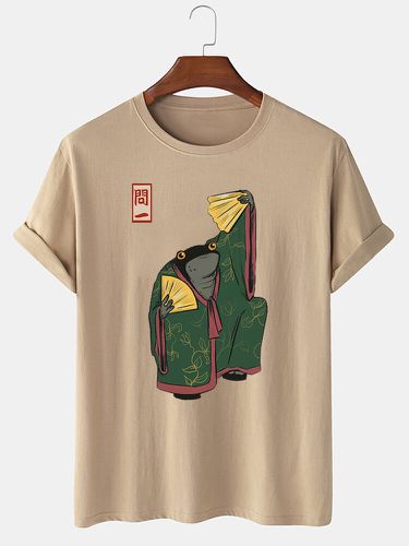 T-shirts à manches courtes et col ronds, imprimé grenouille japonaise, hiver - ChArmkpR - Modalova