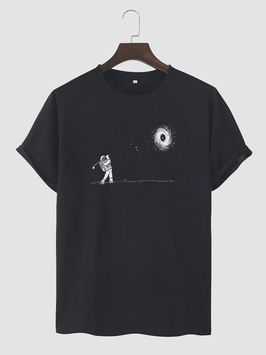 T-shirts à manches courtes et col rond à imprimé astronaute Galaxys - Mensclo - Modalova