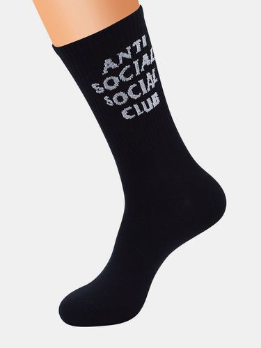 Unisex Letters Solid Color Cotton Breathable Sweat Socks Comfortable Casual Sports Middle Tube Socks - Newchic - Modalova