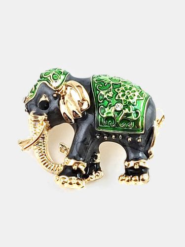 Mode éléphant broche broche gemme alliage métal animaux broches s broche décoration bijoux - Newchic - Modalova