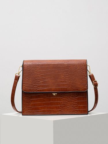 Vintage Stone Pattern Multi-Carry Crossbody Bag Faux Leather Decompression Strap Shoulder Bag - Brenice - Modalova