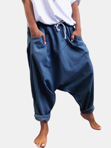 Pantalon décontracté de couleur unie à entrejambe Plus taille sarouel - VONDA - Modalova