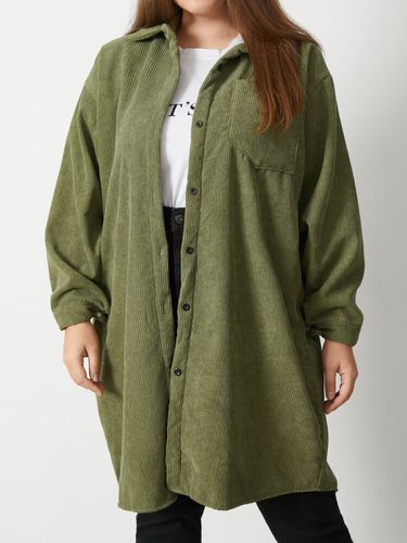 Manteau boutonné avec poche de grande taille - Newchic - Modalova