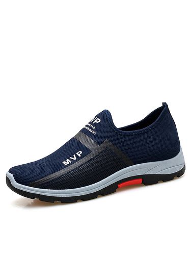 Men Mesh Breathable Outdoor Slip Resistant Slip On Sneakers - Newchic - Modalova
